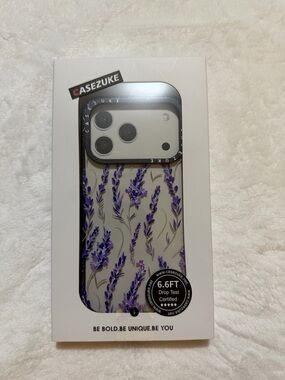 Purple Lavender Floral Phone Case for iPhone 17 Pro- Protective Clear Cover